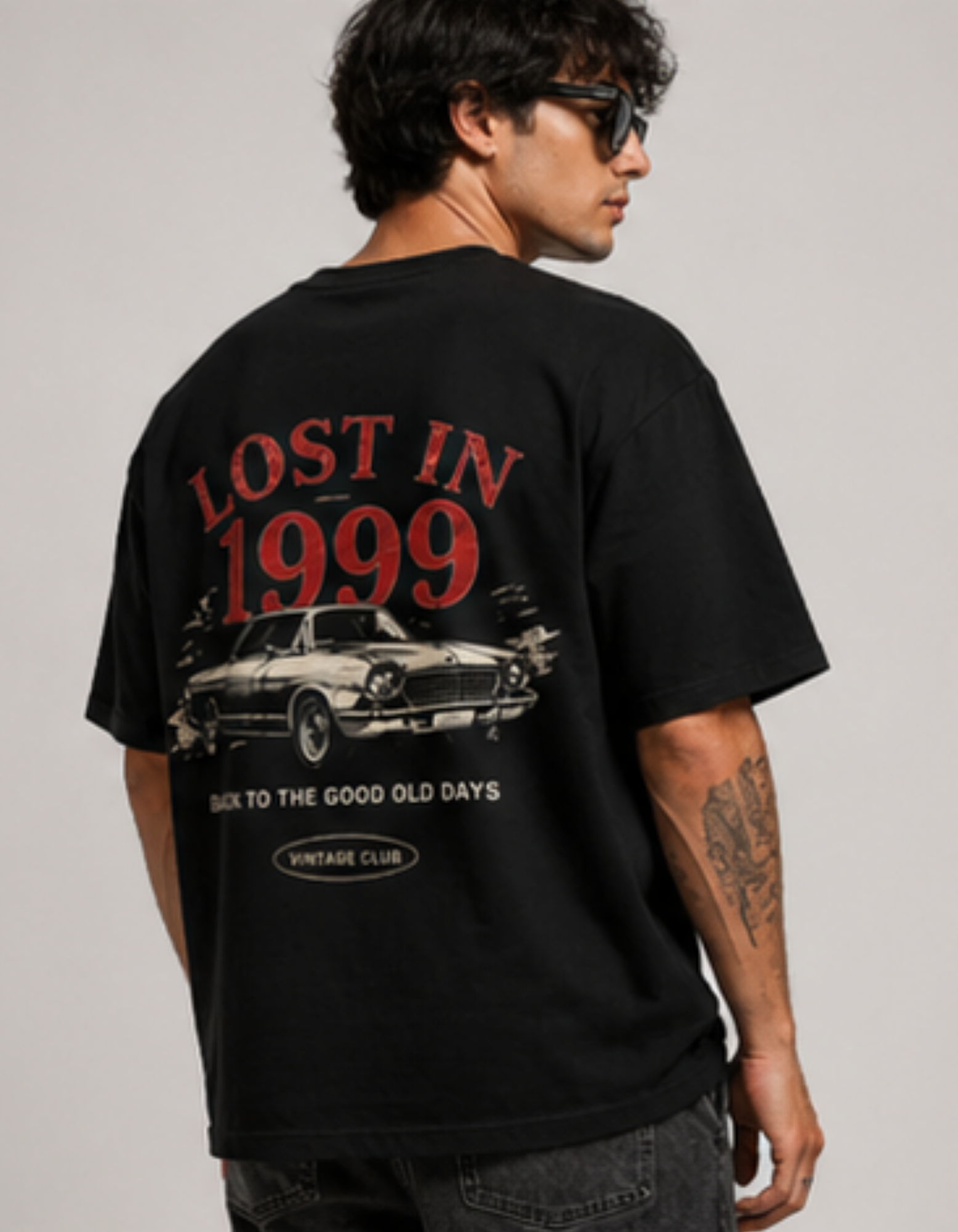 Lost in 1999 Vintage Oversized Graphic T-Shirt - Image 5