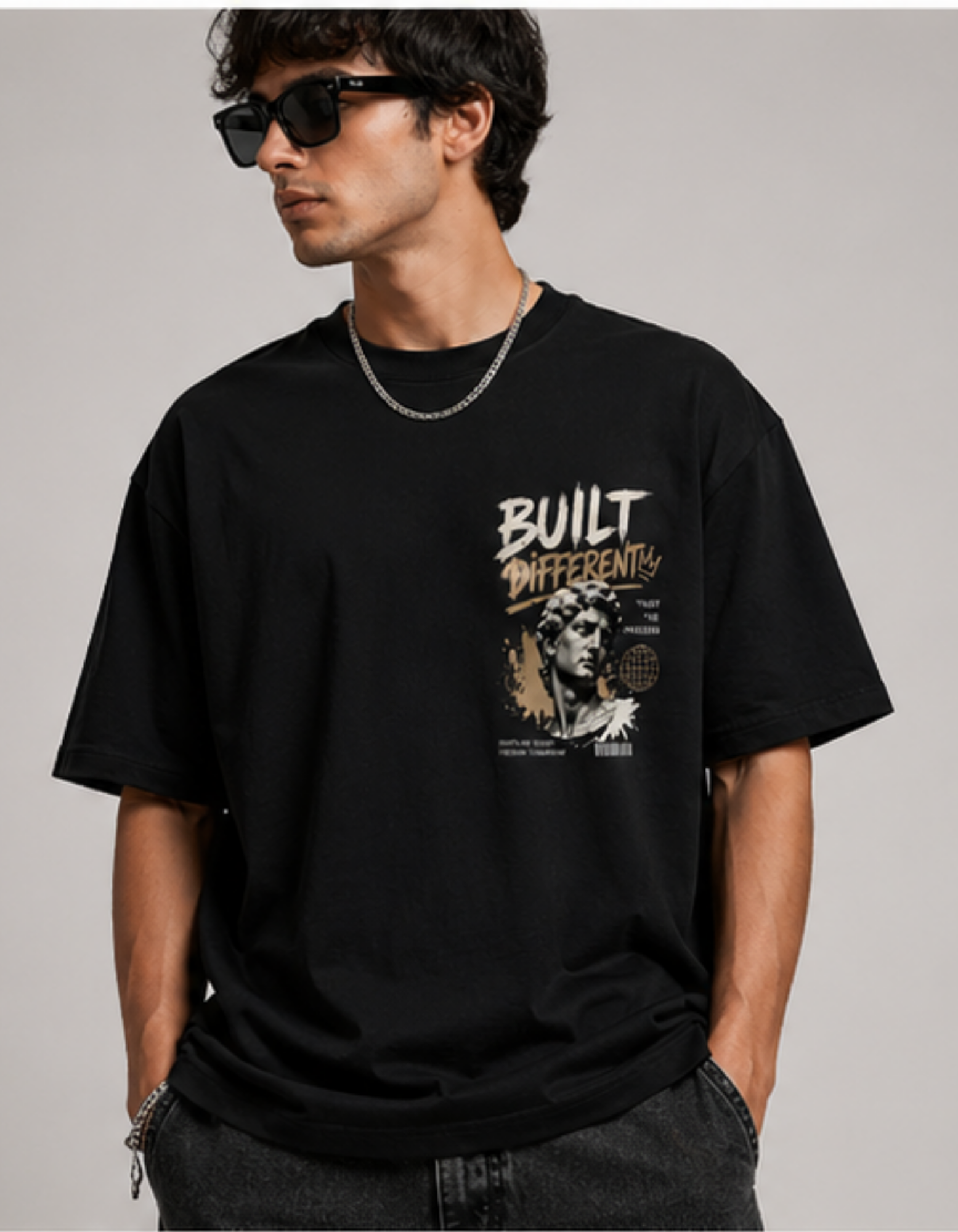Built Different Oversized Graphic T-Shirt