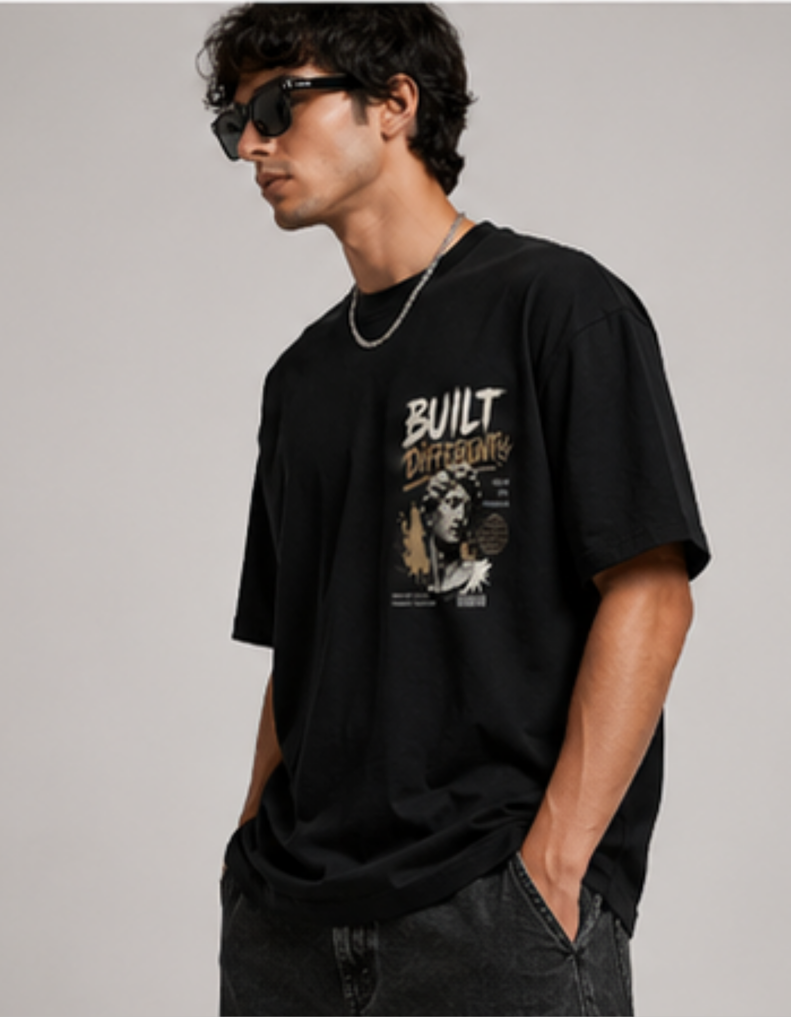 Built Different Oversized Graphic T-Shirt - Image 3