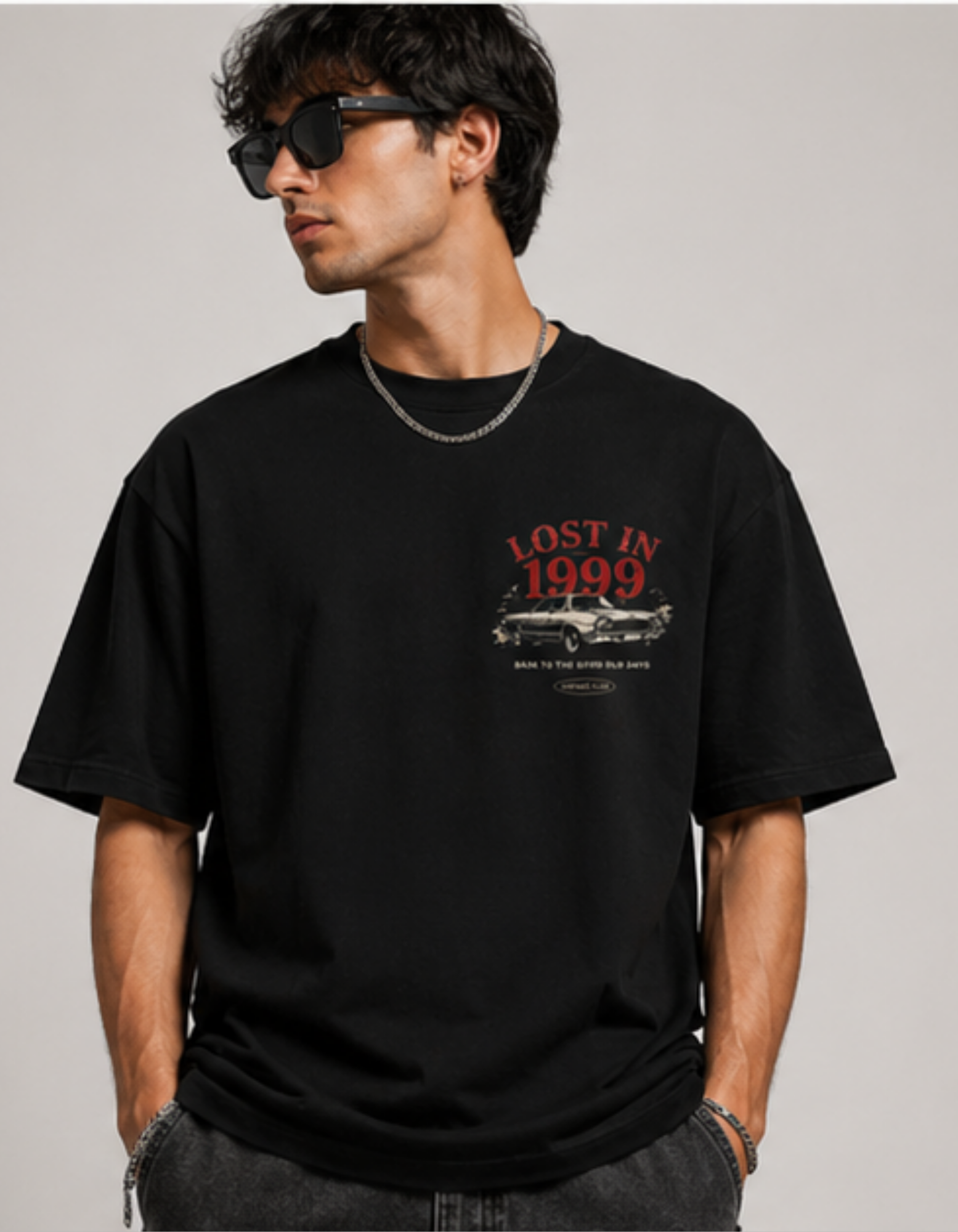 Lost in 1999 Vintage Oversized Graphic T-Shirt