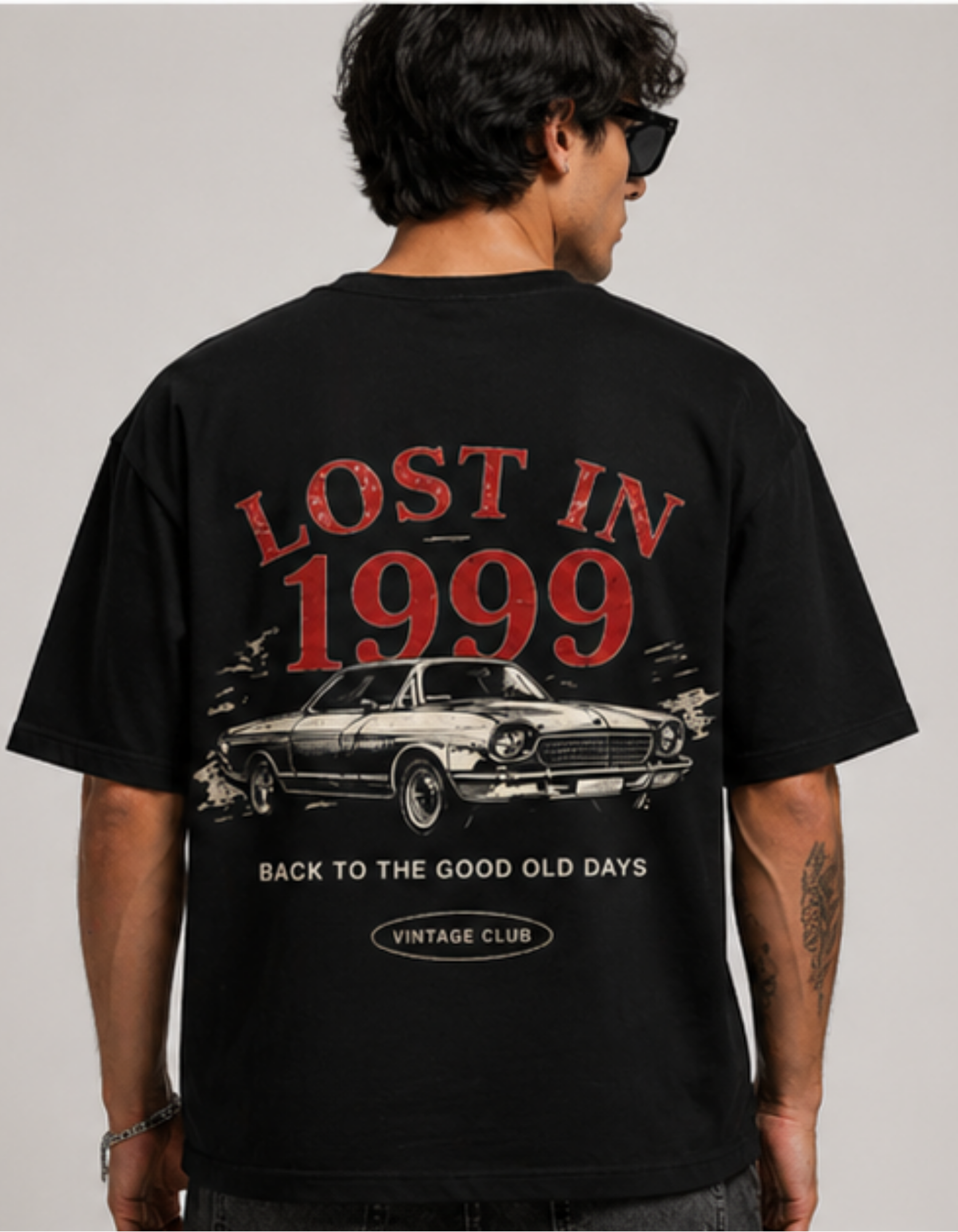 Lost in 1999 Vintage Oversized Graphic T-Shirt - Image 2