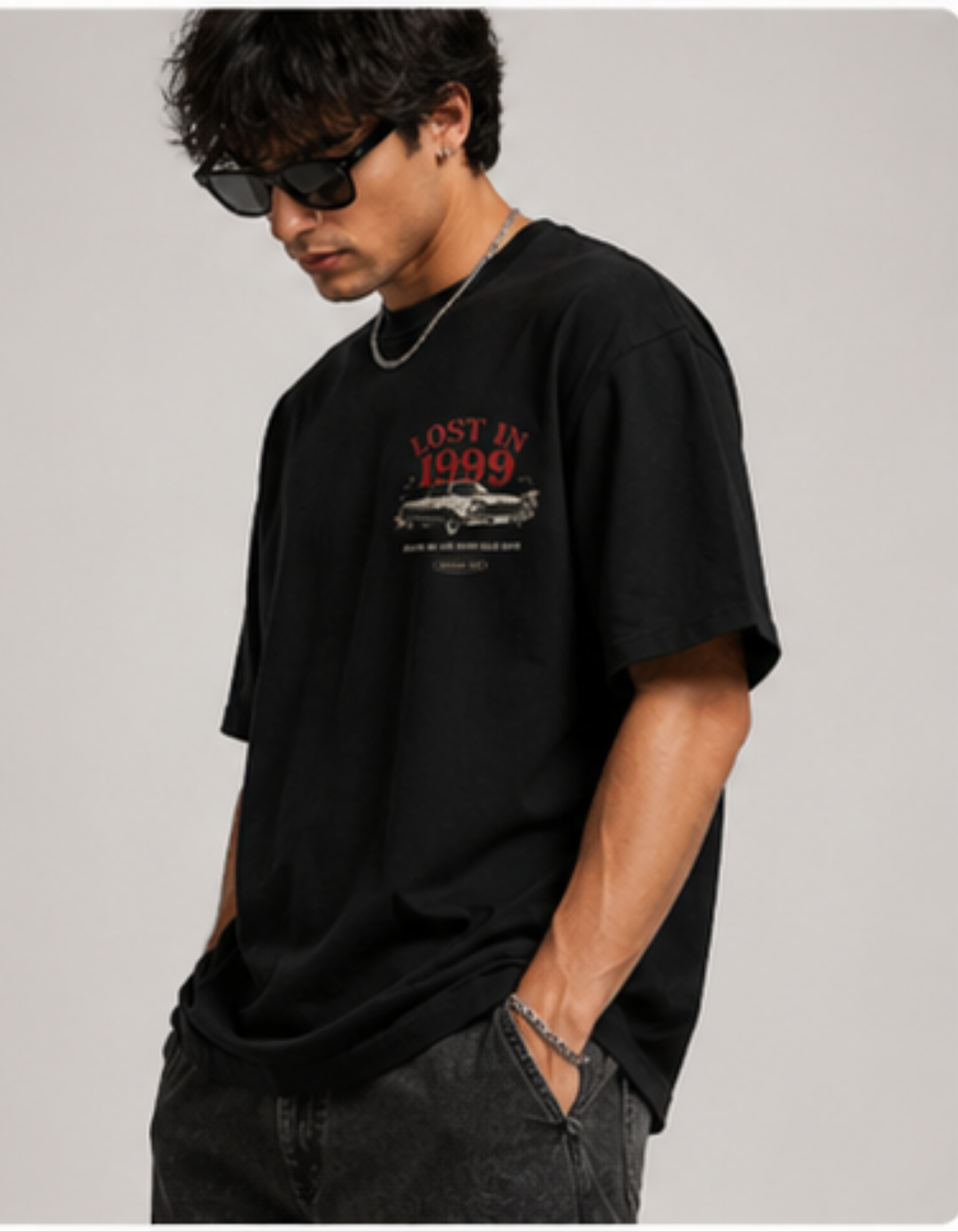 Lost in 1999 Vintage Oversized Graphic T-Shirt - Image 3